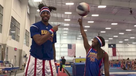 Simone Biles Tries Ballin' With The Harlem Globetrotters