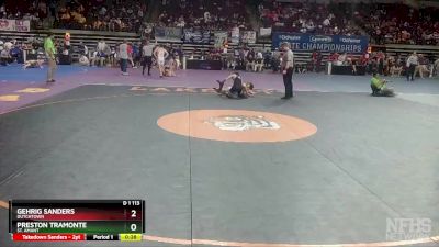 D 1 113 lbs Cons. Round 3 - Gehrig Sanders, Dutchtown vs Preston Tramonte, St. Amant