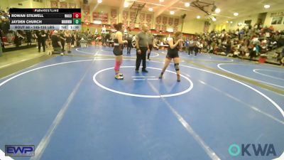 145-155 lbs Rr Rnd 3 - Rowan Stilwell, Wagoner Takedown Club vs Jayden Church, Skiatook Youth Wrestling