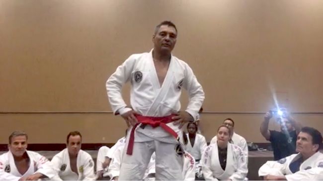 Rickson Gracie Promoted to Red Belt - FloGrappling