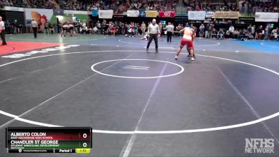 215 lbs Champ. Round 1 - Alberto Colon, East Anchorage High School vs Chandler St George, Student Wrestling Development Program