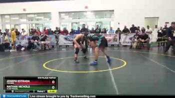 160 lbs 5th Place Match - Joseph Estrada, Yucaipa vs Nathan Nichols, Aliso Niguel