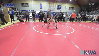 52 lbs Consi Of 4 - Kysen Morgan, Fort Gibson Youth Wrestling vs Jacob Wardlow, Heat