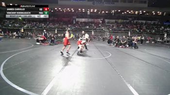 128 lbs Round Of 16 - James Carullo, Red Nose vs Vincent Kisselbach, Pohatcong