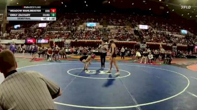 G - 135 lbs Semifinal - Emily Zachary, Columbus Girls vs Meadow Mahlmeister, Billings Senior High School Girls