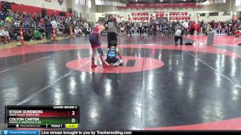90 lbs Champ. Round 2 - Colton Carter, Pinnacle Wrestling Club vs Kyson Sundberg, Sioux Valley Wrestling