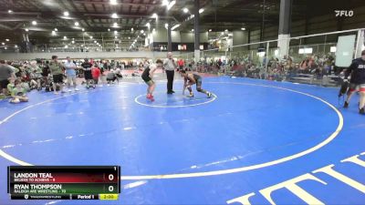 180 lbs Round 4 (6 Team) - Ryan Thompson, RALEIGH ARE WRESTLING vs Landon Teal, BELIEVE TO ACHIEVE