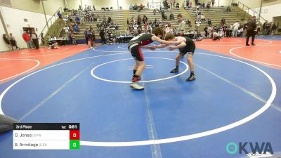 120 lbs 3rd Place - Dylan Jones, Locust Grove Youth Wrestling vs Bentley Armitage, Glenpool Youth Wrestling