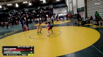 157 lbs Semifinal - Mavrick Hagemann, Elkhorn Valley Wrestling Club vs Scott Hoover, Chase County