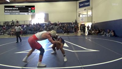 157 lbs Cons. Round 2 - Brenden Doyle, Unattached vs Nicolas Naranjo, Hope International University