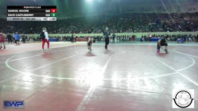 160 lbs Consi Of 64 #2 - Samuel Moore, Sand Springs Jr High vs Zach Castleberry, Geary