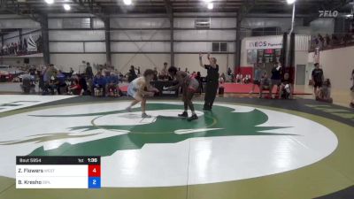 65 kg Consi Of 32 #1 - Zachery Flowers, Western Colorado Wrestling Club vs Bryce Kresho, Diplomat Wrestling Club