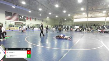157 lbs Cons. Round 5 - Braxton Moss, Sanderson Wrestling Academy vs James Hansen, East Idaho Elite