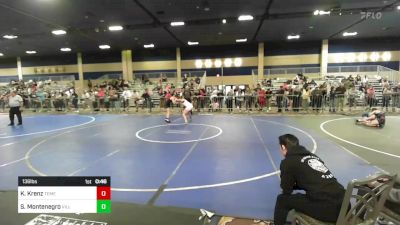 136 lbs Consi Of 16 #2 - Kaitlyn Krenz, Temecula Valley HS vs Sophia Montenegro, Vills Bros WC