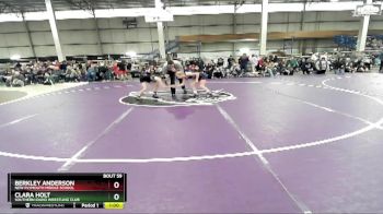 95 lbs Cons. Round 3 - Berkley Anderson, New Plymouth Middle School vs Clara Holt, Southern Idaho Wrestling Club