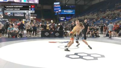 144 lbs Cons. Quarters - Jackson Humphrey, California vs Anthony Oscar, Ohio