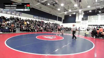 144 lbs Semifinal - Demian Pryima, Newport Harbor vs Rocco Godinez, Centennial (Corona)