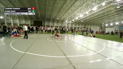 100 lbs Quarterfinal - Ryder Hintz, Green River Grapplers Wrestlin vs Carmine Crisman, North Montana Wrestling Club