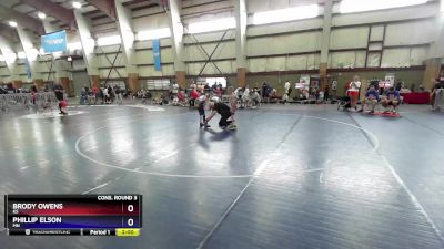 53 lbs Cons. Round 3 - Brody Owens, KS vs Phillip Elson, MN