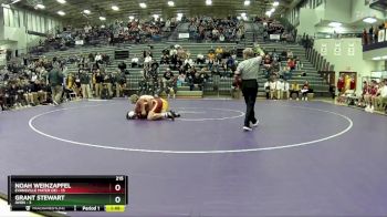 215 lbs Quarterfinals (8 Team) - Noah Weinzapfel, Evansville Mater Dei vs Grant Stewart, Avon