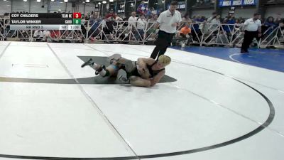 132 lbs Rr Rnd 3 - Coy Childers, Nebraska Blue - HSB vs Taylor Winker, Carolina Mat Mavericks - HSB