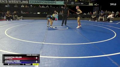 109 lbs Champ. Round 2 - Adriana Gomez, Colorado Mesa University vs Samantha Miller, Mount Olive