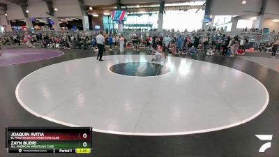 100 lbs Quarterfinal - Joaquin Avitia, El Paso Wildcats Wrestling Club vs Zayn Budri, All American Wrestling Club