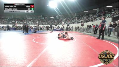 100 lbs Round Of 16 - Silas Bratten, Jacket Wrestling Club vs Grayson Lewis, Shawnee Takedown Club