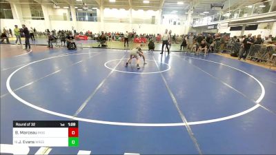 86 lbs Round Of 32 - Ben Marceau, Ridgefield CT vs Jacob Evans, Wrestlers Way