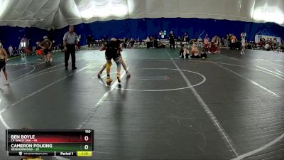 110 lbs Round 5 (6 Team) - Ben Boyle, CP Wrestling vs Cameron Polking, Neighborhood