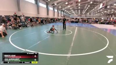 50 lbs Quarterfinal - Reece Lizak, Texas Elite Wrestling Club vs Zoe Barnhardt, Takedown-City Wrestling