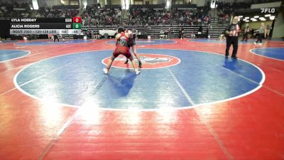 120-128 lbs Consi Of 8 #2 - Lyla Hobday, Georgia vs Alicia Rogers, Ace Academy