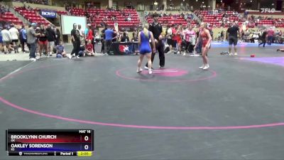 118 lbs Cons. Semi - Oakley Sorenson, KS vs Brooklynn Church, OK