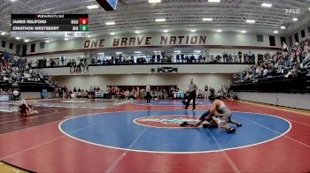 132 lbs Quarters & 1st Wb (16 Team) - Jonathon Westberry, Brantley County HS vs James Reliford, Berrien County