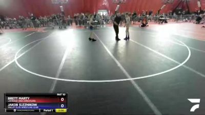 92 lbs Quarterfinal - Brett Marty, LaCrosse Area Wrestlers vs Jakob Sleznikow, Valley Elite Wrestling Club