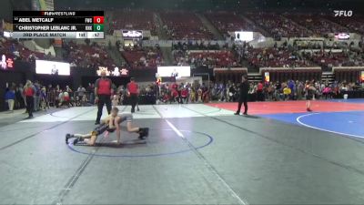 66 lbs 3rd Place Match - Christopher LeBlanc Jr., Powell Wrestling Club vs Abel Metcalf, Forsyth Wrestling Club