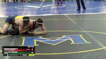 125 lbs Cons. Semi - Mason Barrett, Averett University vs Colton Weimer, Adrian