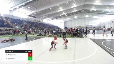 42 lbs Rr Rnd 3 - Kiah Alcon, Stout Wrestling Academy vs Emilio Sigala, AZ Cross Trained WC