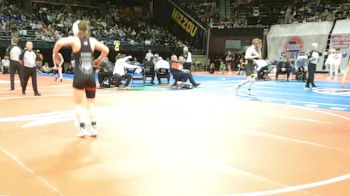 130 Class 1 lbs 1st Place Match - Isabella `Bella` Montez, Carl Junction vs Emily Bischoff, Odessa