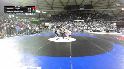 Boys 2A 144 lbs Quarterfinal - Laithan Lawson, Orting vs Conner Nicholson, East Valley (Spokane)