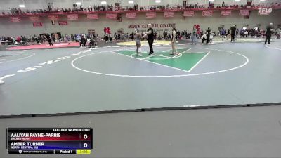 110 lbs Cons. Round 1 - Aaliyah Payne-Parris, Sacred Heart vs Amber Turner, North Central (IL)