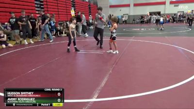 55 lbs Cons. Round 2 - Hudson Smithey, Skull & Crossbones Wrestling C vs Avery Rodriguez, Buckhorn Youth Wrestling