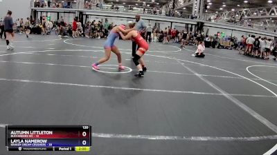 120 lbs Finals (2 Team) - Autumn Littleton, Buccaneers WC vs Layla Namerow, Kraken Dream Crushers