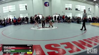 100 lbs Cons. Round 5 - Isabela Pires, Falls Church vs Kylie Sturgill, Central (Wise)