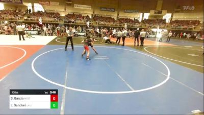 73 lbs Consi Of 8 #2 - Gavin Garcia, Westside WC vs Lucianna Sanchez, La Junta Wolfpack