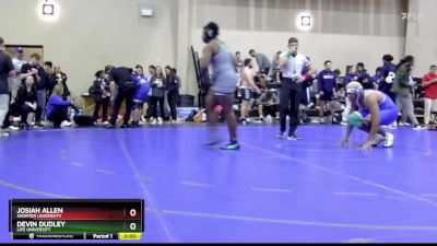 285 lbs Cons. Round 1 - Devin Dudley, Life University vs Josiah Allen, Shorter University