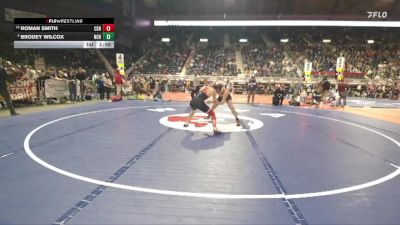 4A-150 lbs Champ. Round 1 - Roman Smith, Central vs Brodey Wilcox, Natrona County
