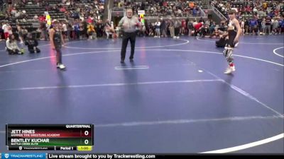 90 lbs Quarterfinal - Jett Hines, Hammer Time Wrestling Academy vs Bentley Kuchar, Battle Creek Elite