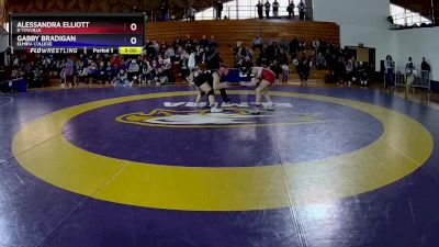 138 lbs Semifinal - Alessandra Elliott, D`Youville vs Gabby Bradigan, Elmira College