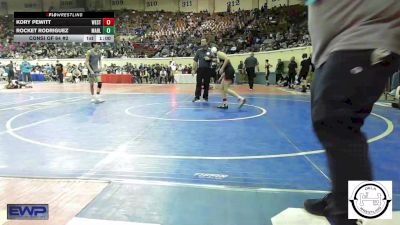 108 lbs Consi Of 64 #2 - Kory Pewitt, Westmoore Wresting vs Rocket Rodriguez, Marlow Outlaws Jh